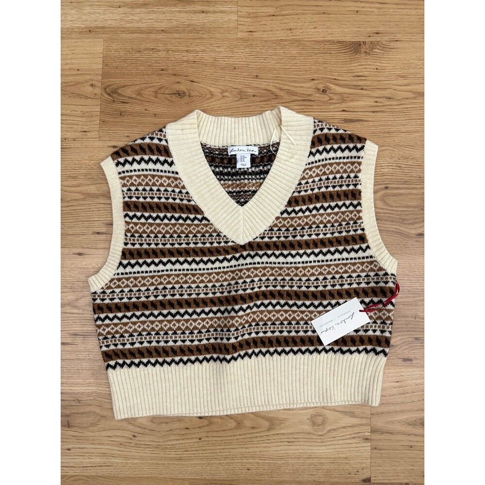 London Kaye Brown Sweater Vest